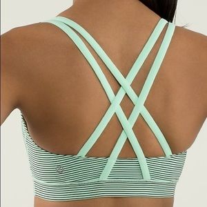 Lululemon Energy Bra Mint Green & Black sz 6